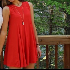 Urban Outfitters Ecoté Red Swing Dress